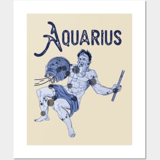 Aquarius ))(( Astrological Sign Zodiac Constellation Design Posters and Art